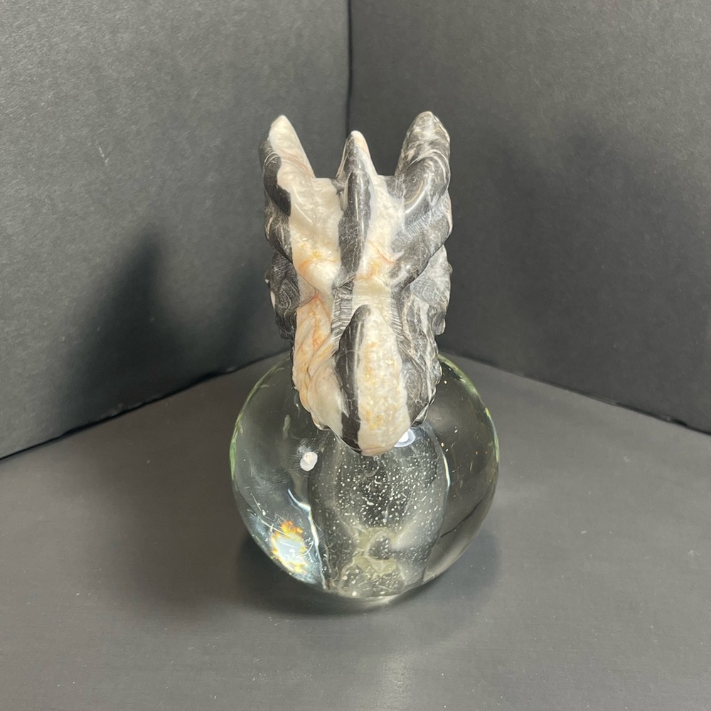 Natural Carved Dragon Head Skull Botswana gate Quartz Crystal 267g - Picture 3 of 6